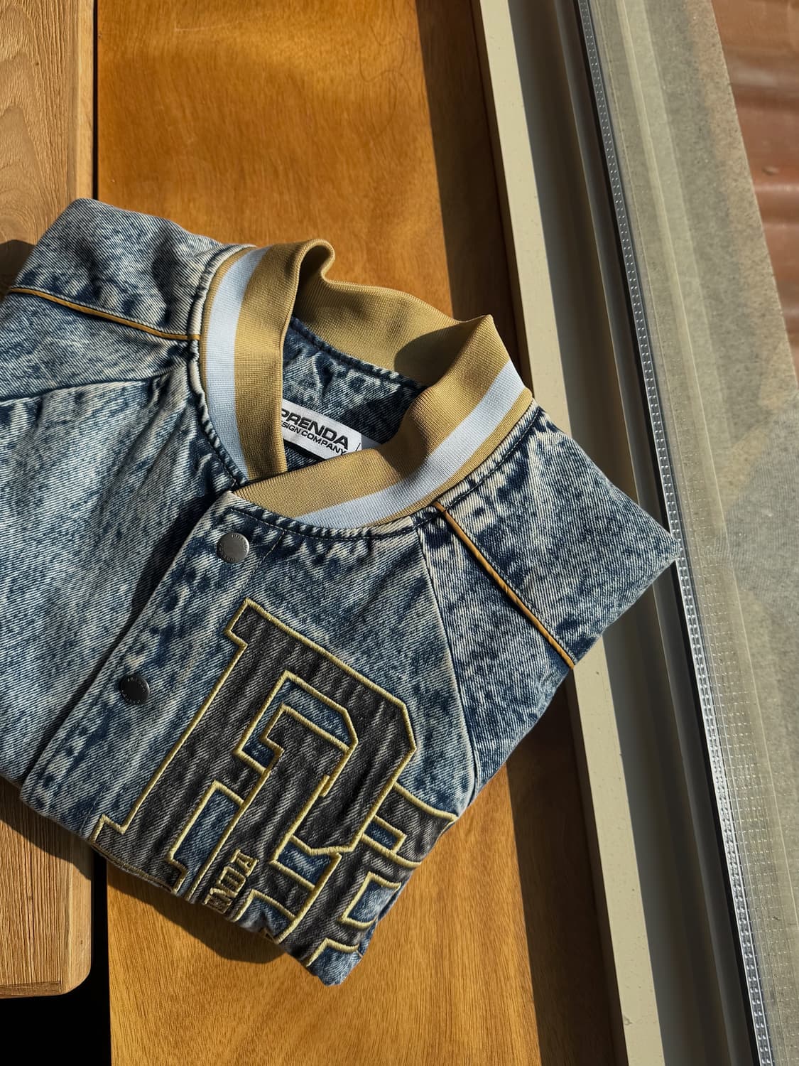 [프렌다] 바시티 데님 자켓 상품이미지1