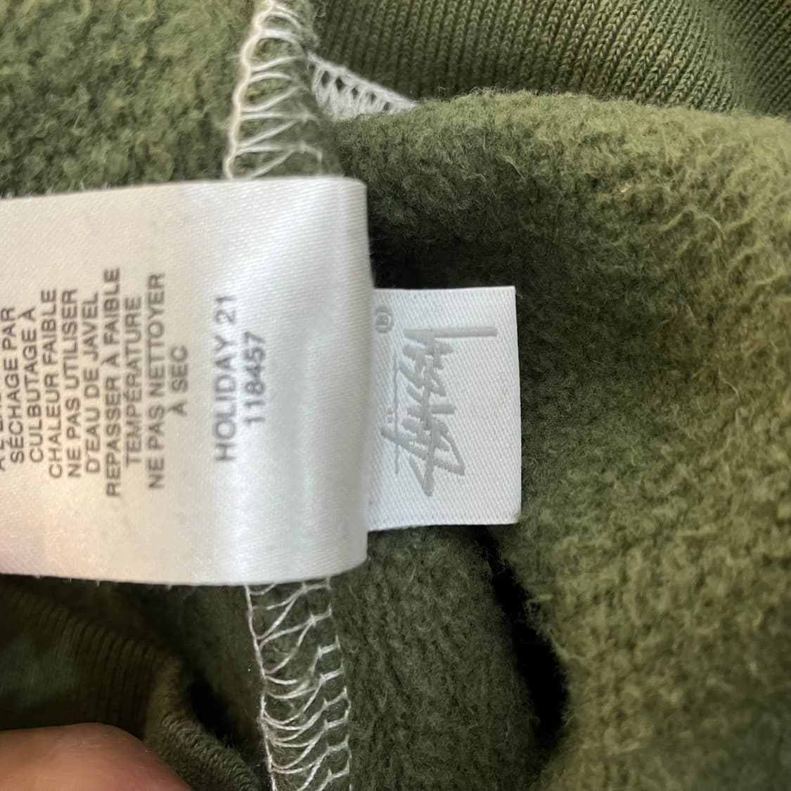 스투시 카키 8볼 후드티 M 상품이미지5