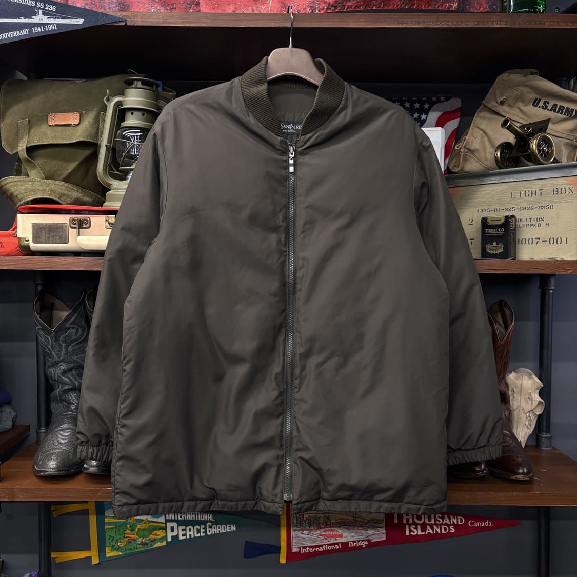 90s YSL 입생로랑 한국생산 빈티지핏 웰메이드 패딩 봄버자켓 N339 상품이미지1