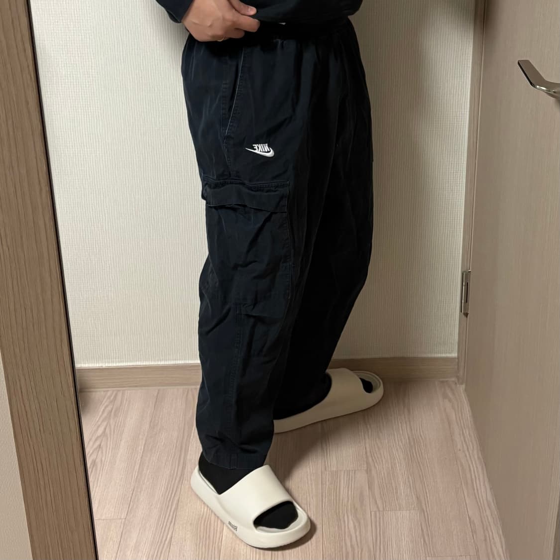 정품 나이키 퓨추라 블랙 카고팬츠 밴딩 바지 상품이미지2