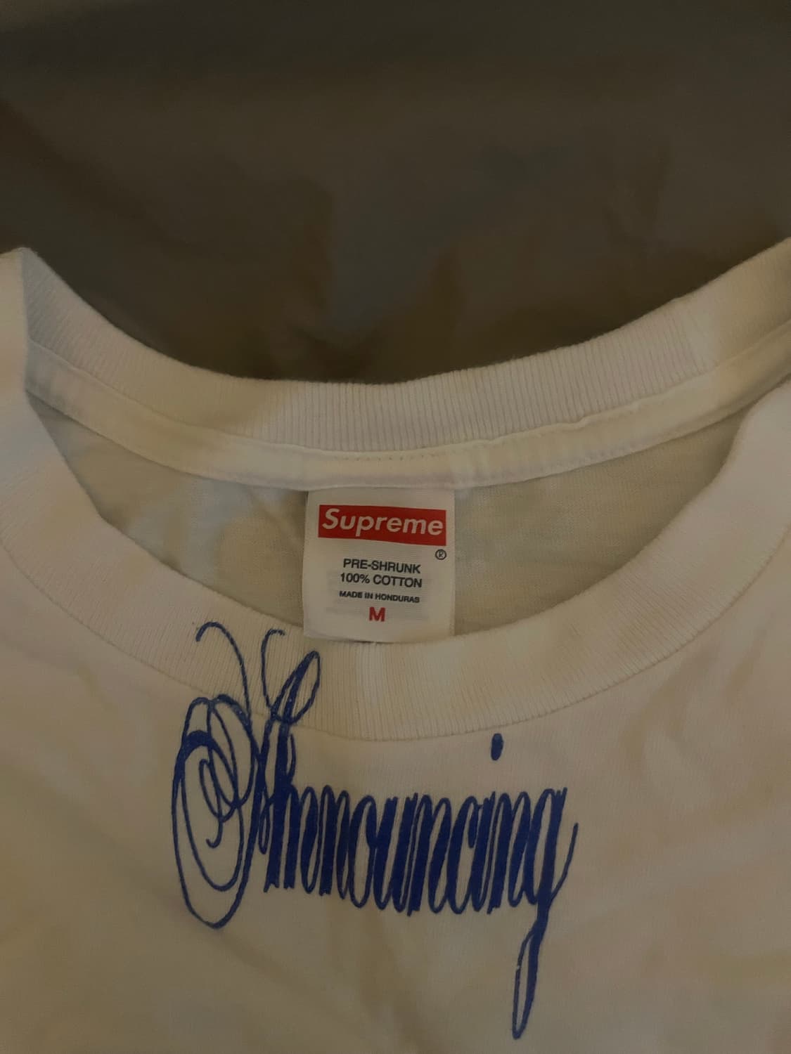 슈프림 어나운싱 티셔츠 화이트 - 25ss 상품이미지3