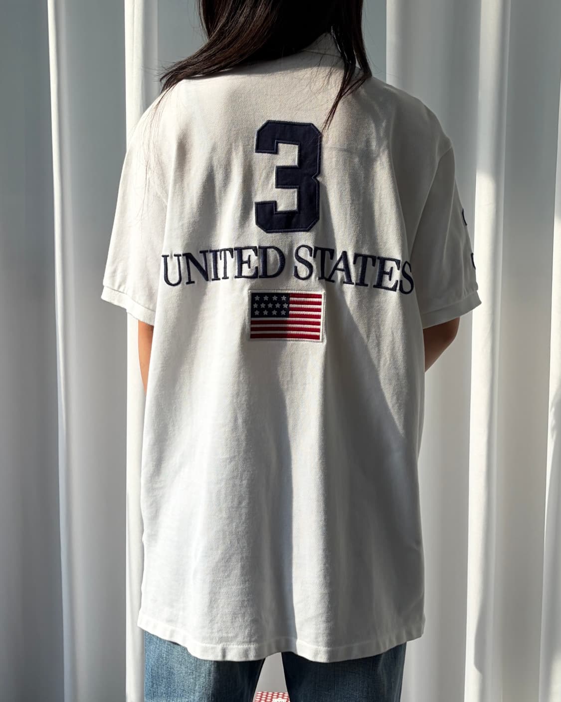 [L]폴로 랄프로렌 빅포니 치프키프 USA 성조기 카라 티셔츠 상품이미지2