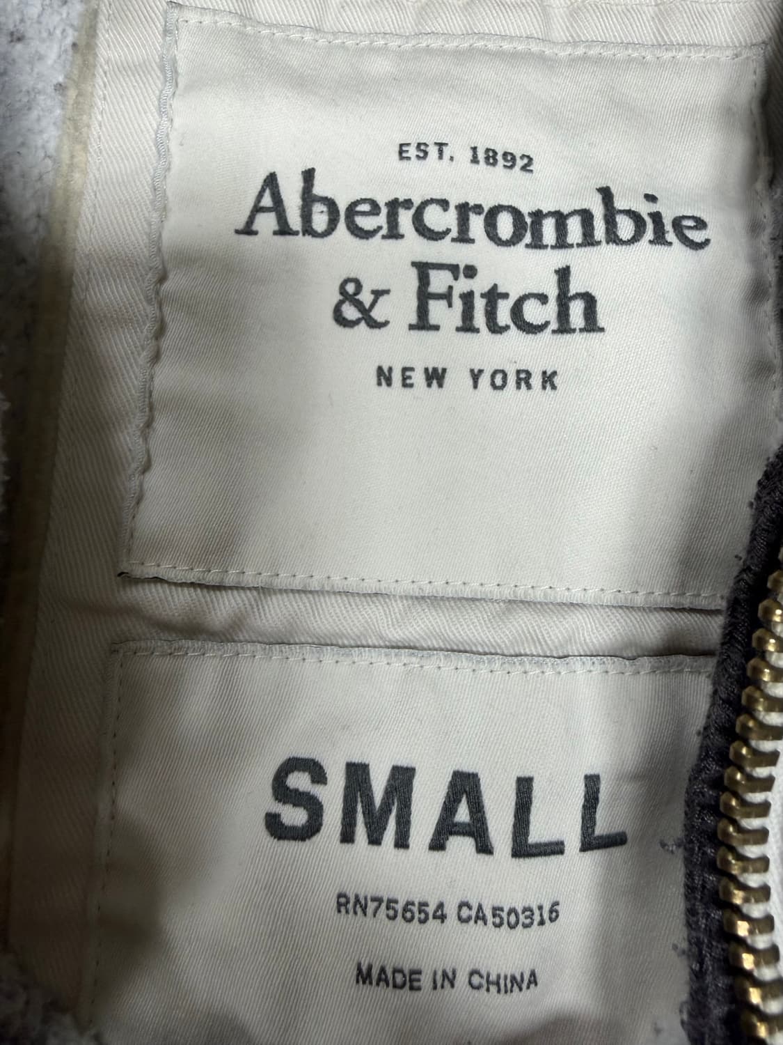 아베크롬비 그레이 후드집업 s  상품이미지3