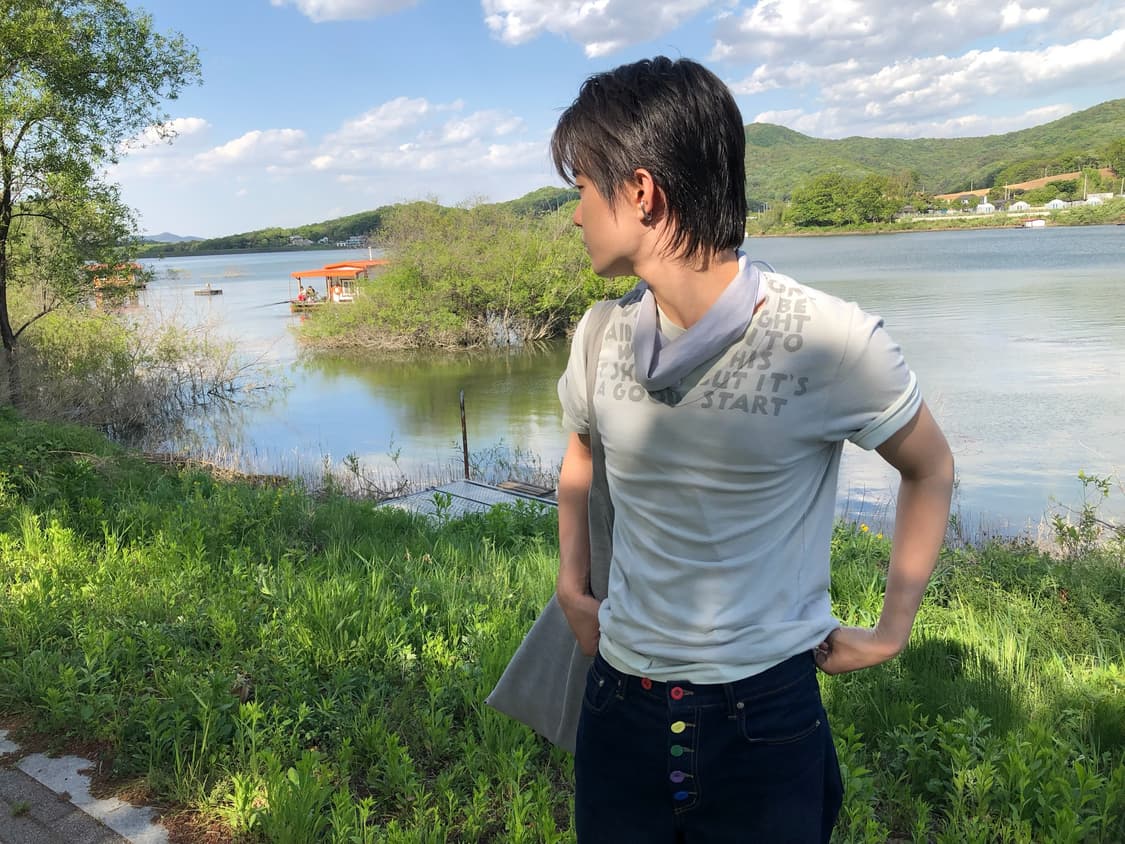 준태킴 아티저널 멀티 컬러 버튼 데님  상품이미지2