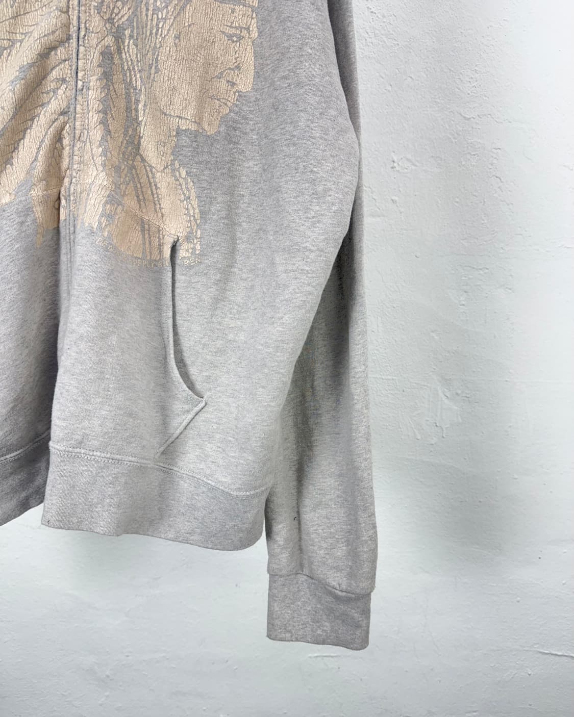 데님 앤 서플라이 인디언 헤드 라이트 그레이 후디 집업 상품이미지5