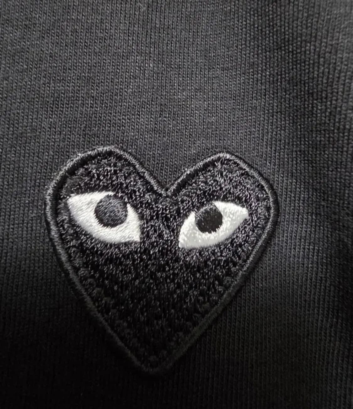 꼼데가르송 플레이 화이트.블랙 반팔 티셔츠 M 상품이미지3