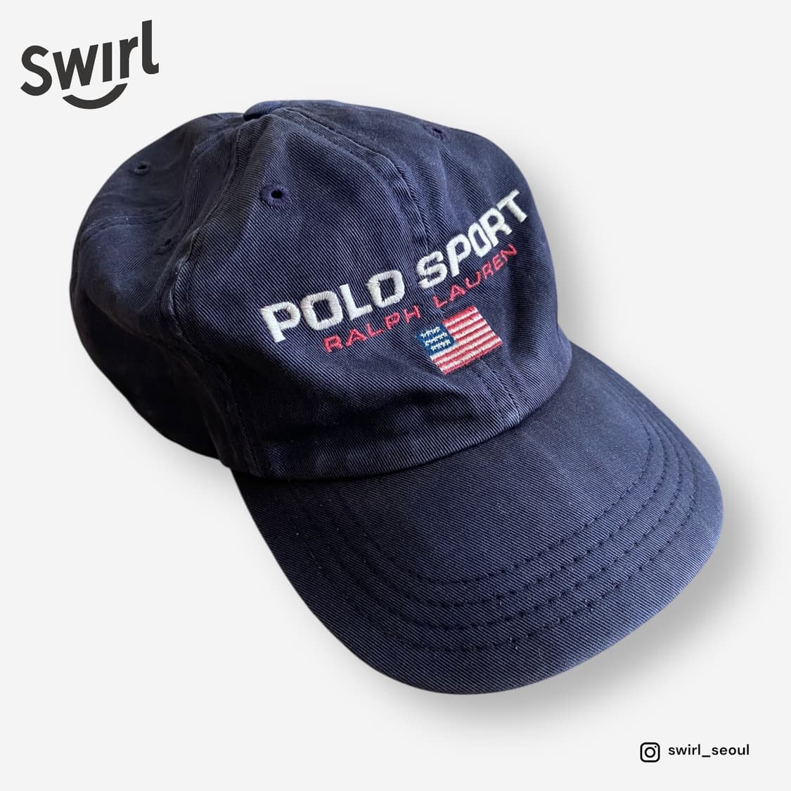 🌊90s USA polo sports navy cap 상품이미지4