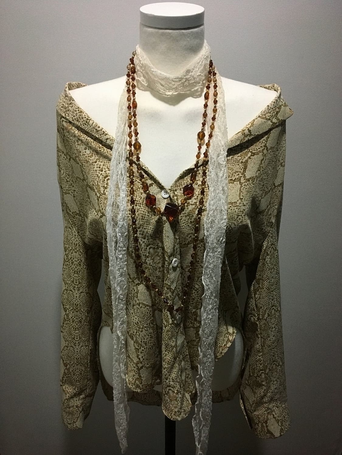 파이톤 패턴 셔츠 상품이미지1