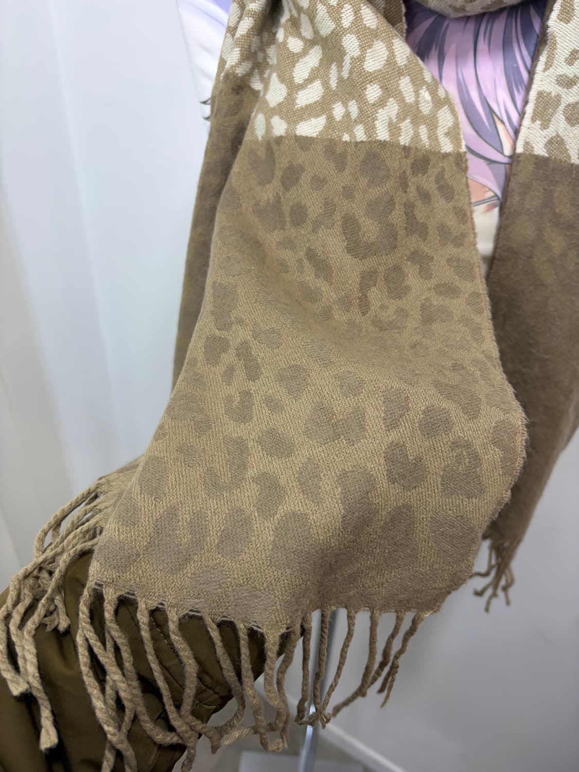 일본 빈티지 갸루 레오파드 머플러 상품이미지3