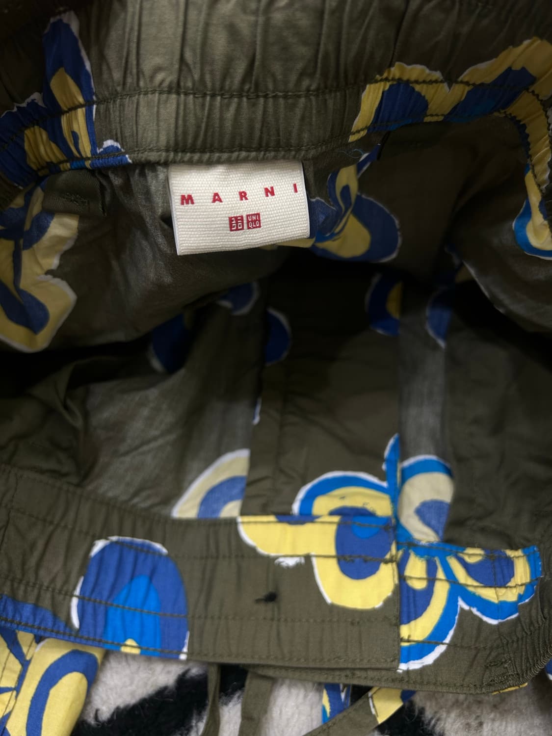 [S]유니클로x마르니 릴렉스드 와이드 플라워 팬츠 상품이미지4