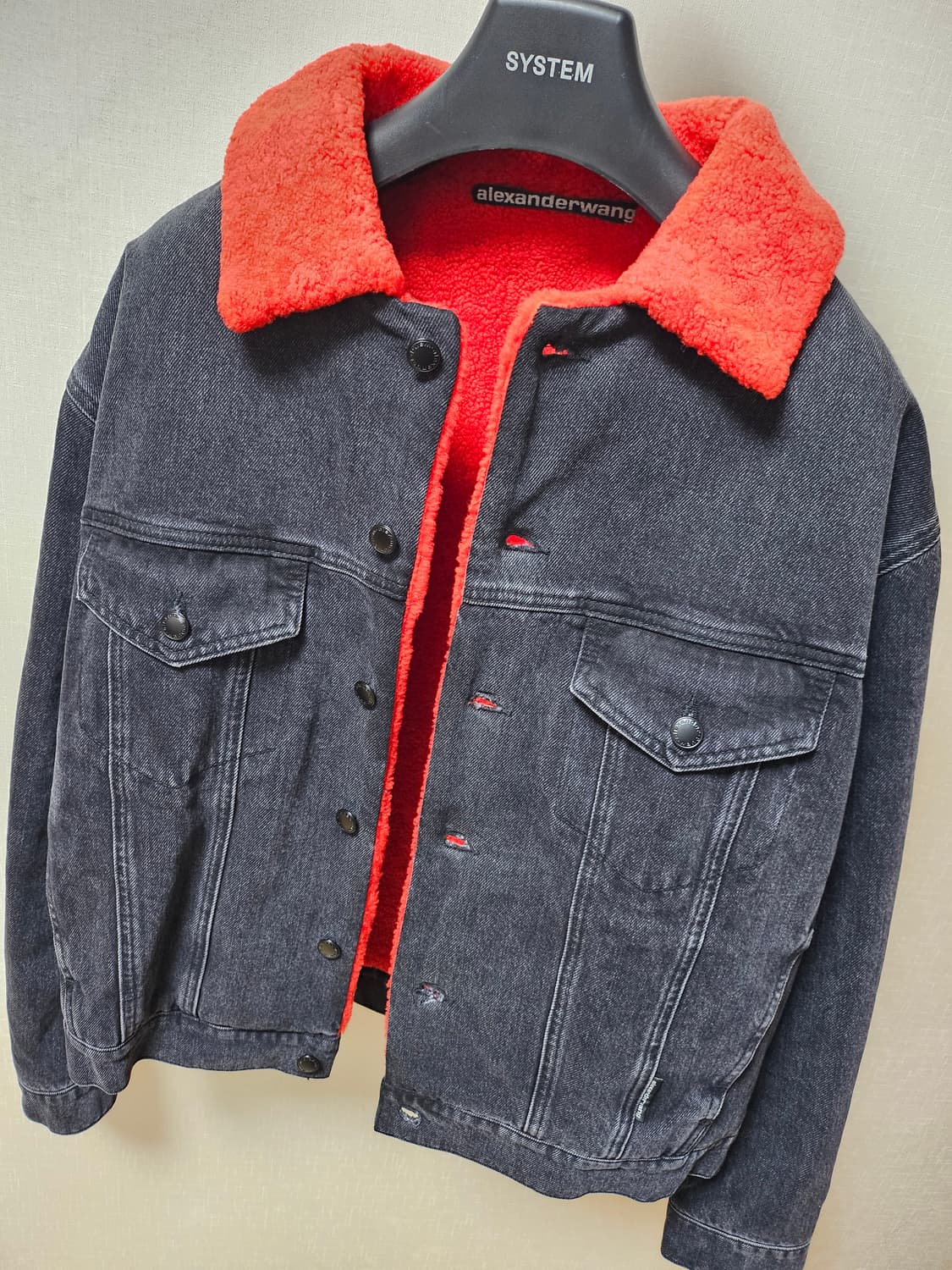 양털 카라 데님 자켓 상품이미지5