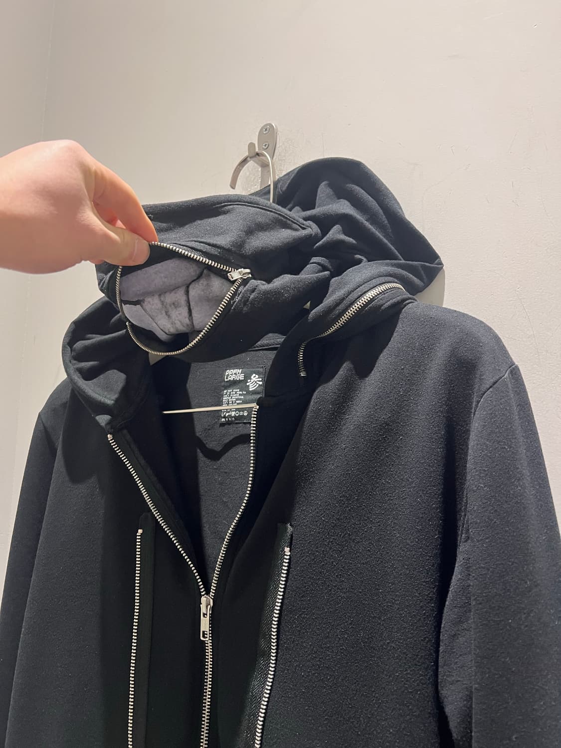 ppfm 사선 지퍼 후드집업 상품이미지6