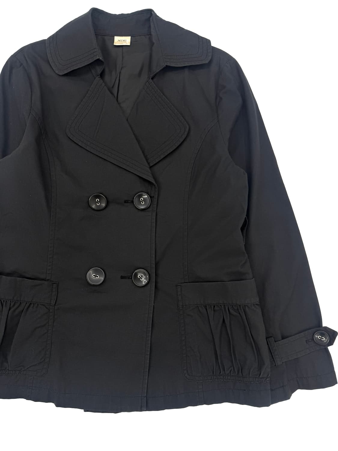 빈티지 MIMI 블랙 더블 라인 코트 상품이미지4