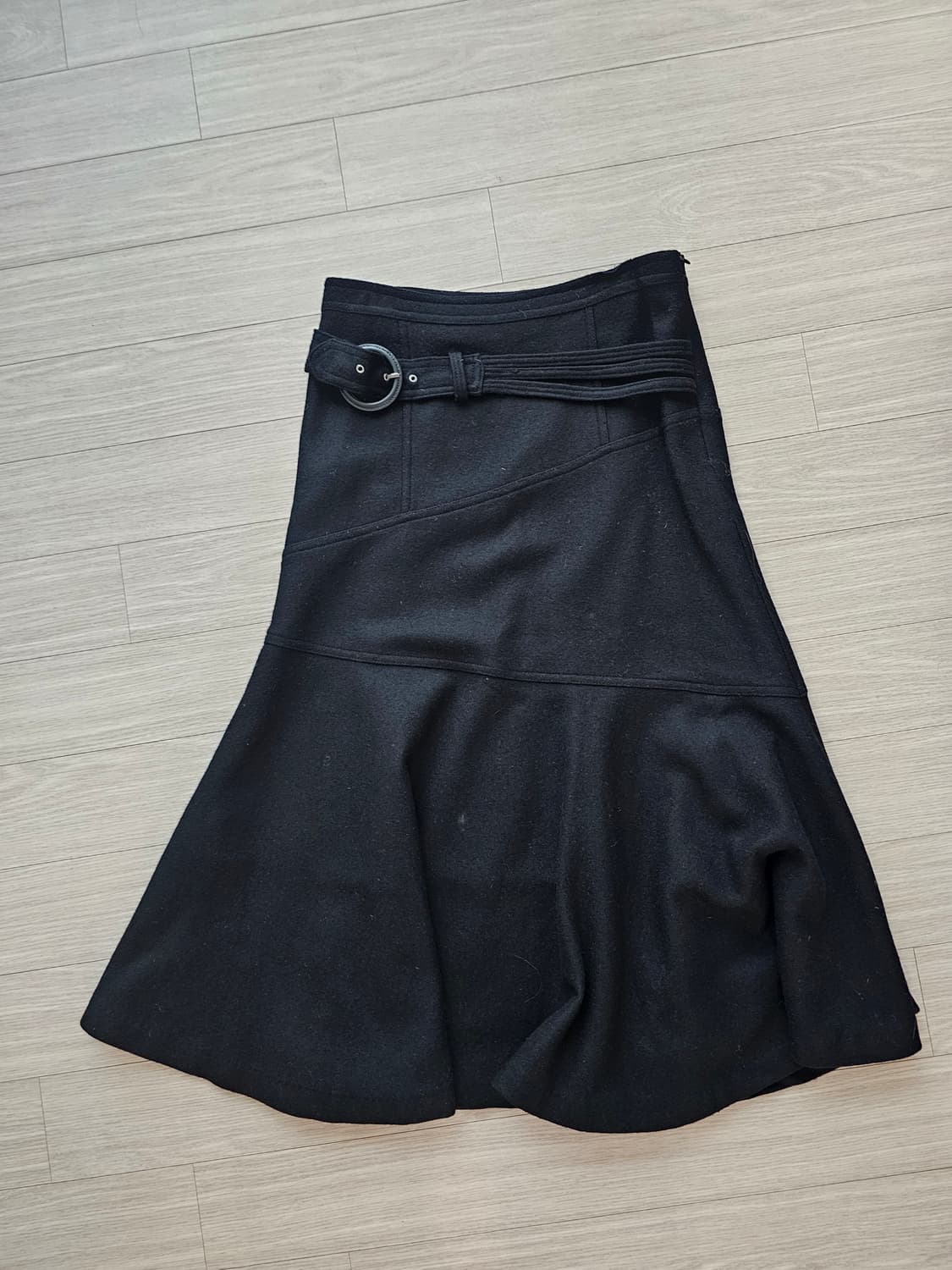 빈티지 벨트 울 스커트  상품이미지1