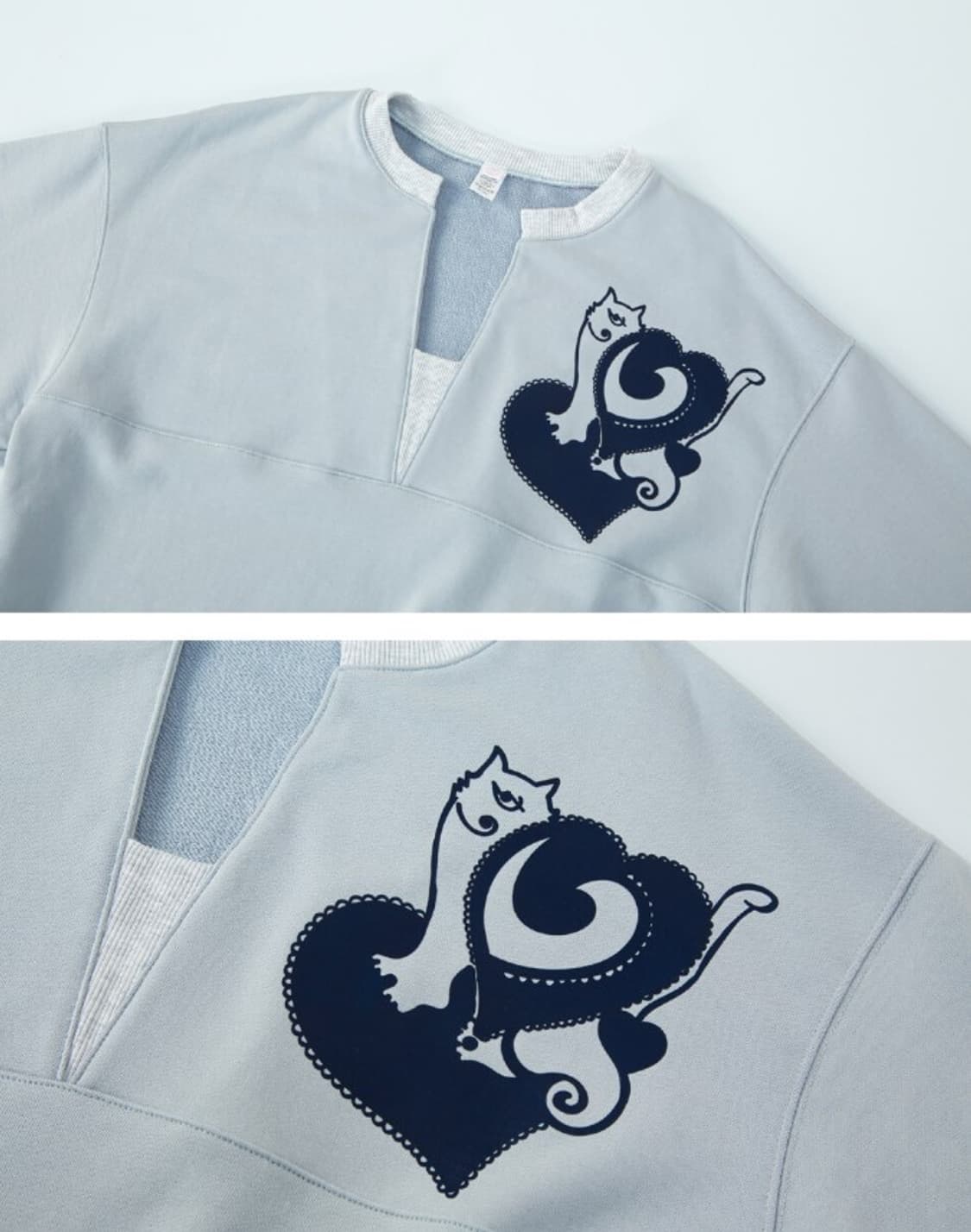 PICKY sweatshirt bluegrey 상품이미지4