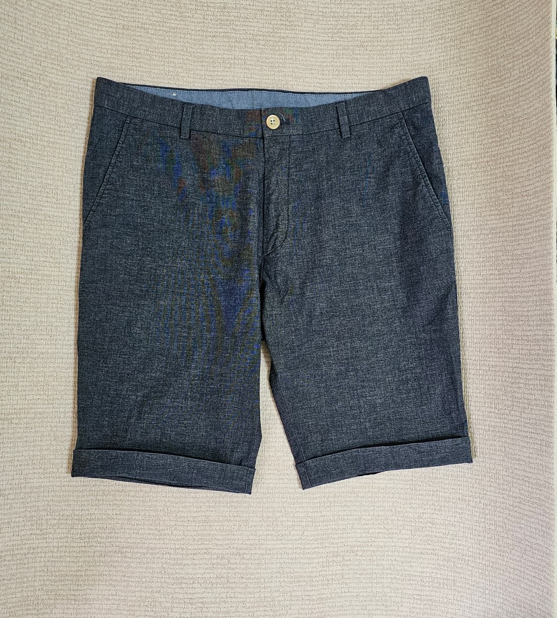 헤지스  천연면  시원한재질 그레이잔체크  롤업반바지33인치  상품이미지1