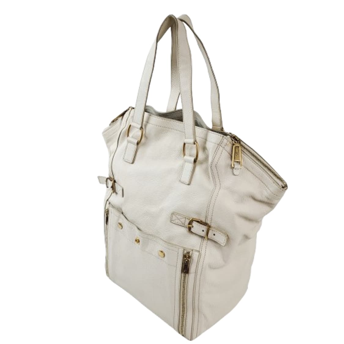 정품 생로랑(입생로랑) 아이보리 가죽 다운타운 백 상품이미지4