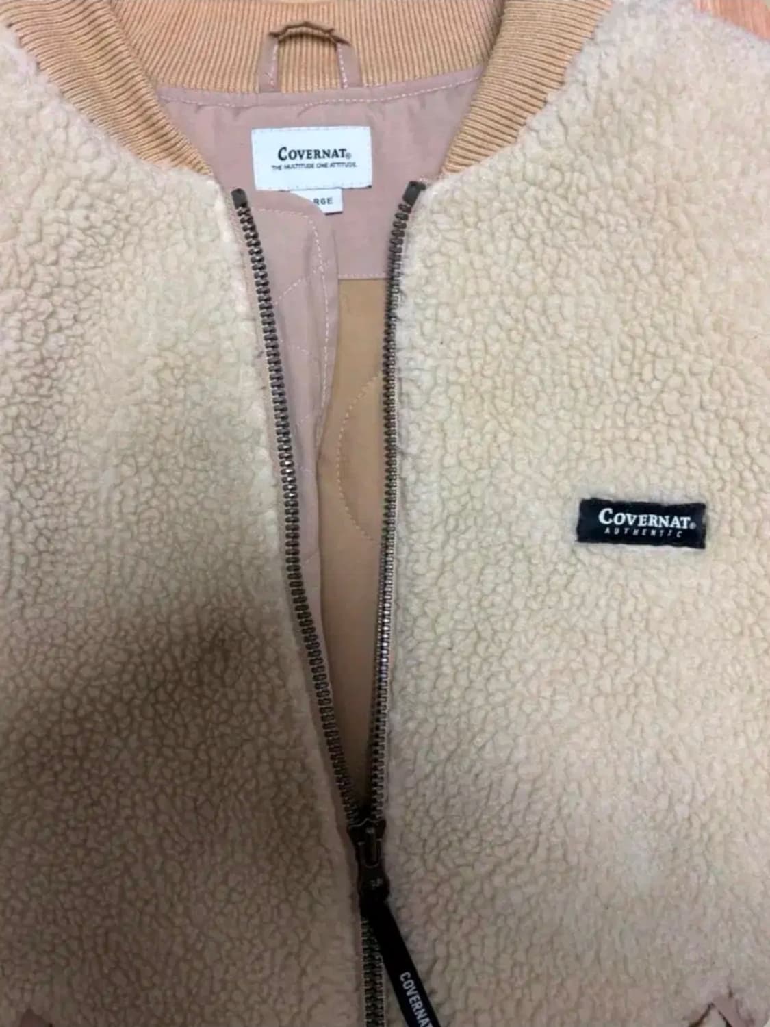 커버낫 뽀글이 자켓 아이보리 남여공용L 상품이미지3