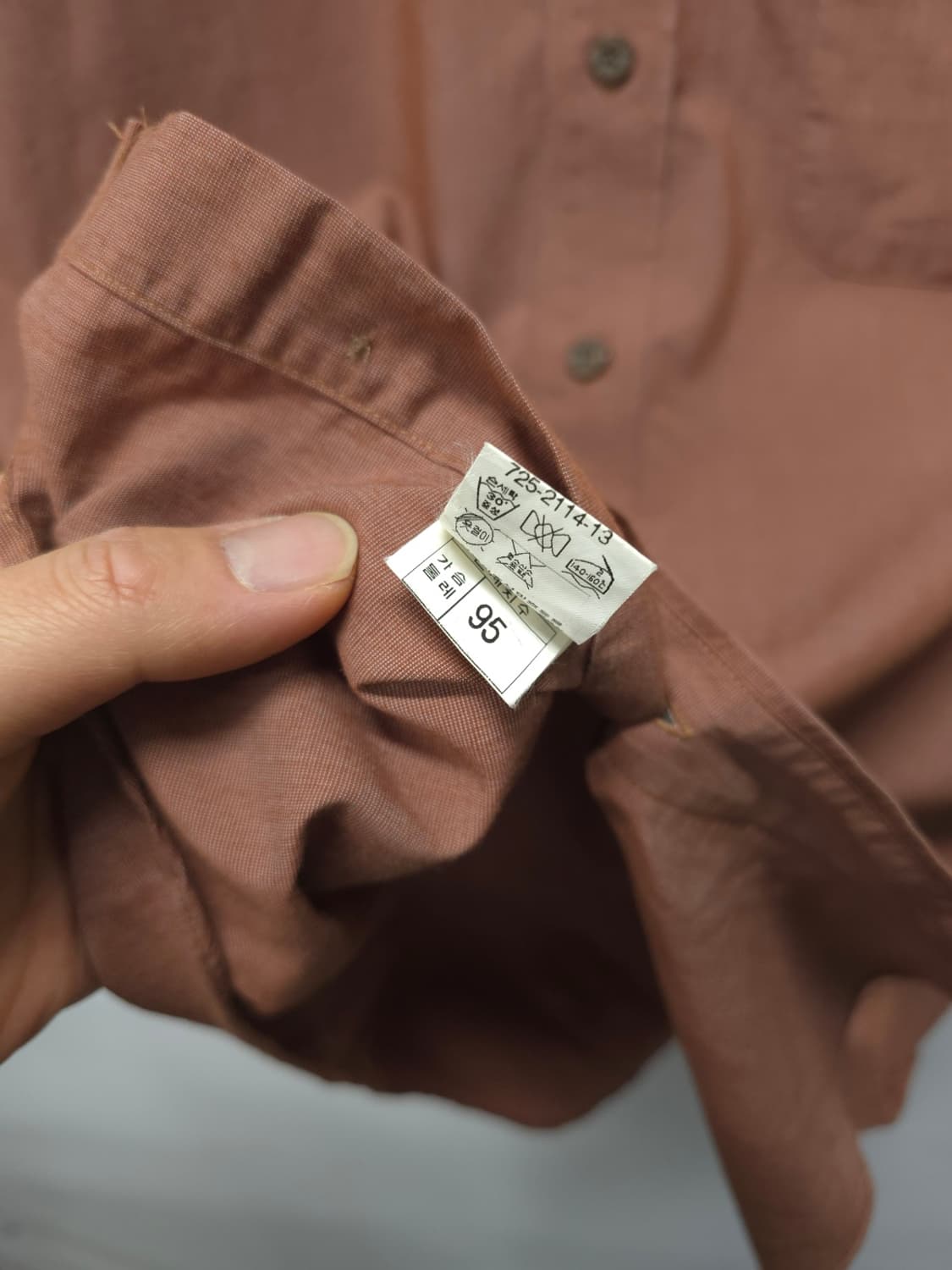 발렌시아가 90's 빈티지 브라운 긴팔 봄여름 셔츠 (95) 상품이미지6
