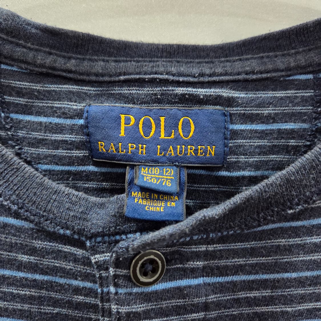 폴로랄프로렌 키즈 스트라이프 헨리넥 롱슬리브 M/10/12 상품이미지3