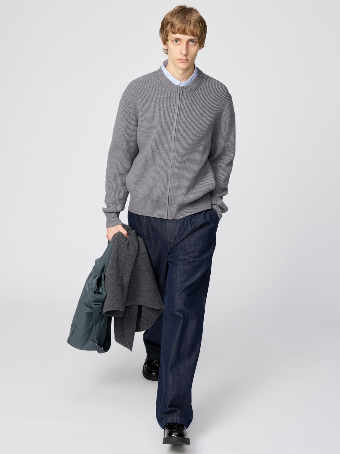 유니클로 C 크루넥 풀 집업 가디건 [m] 상품이미지3