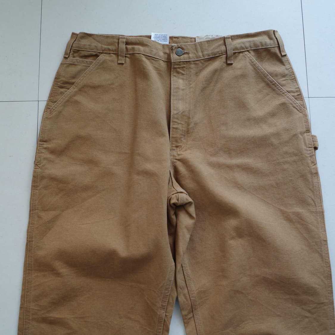 19년 새상품 칼하트 B11 워시드 덕 덩가리 팬츠 브라운 38x32 상품이미지4