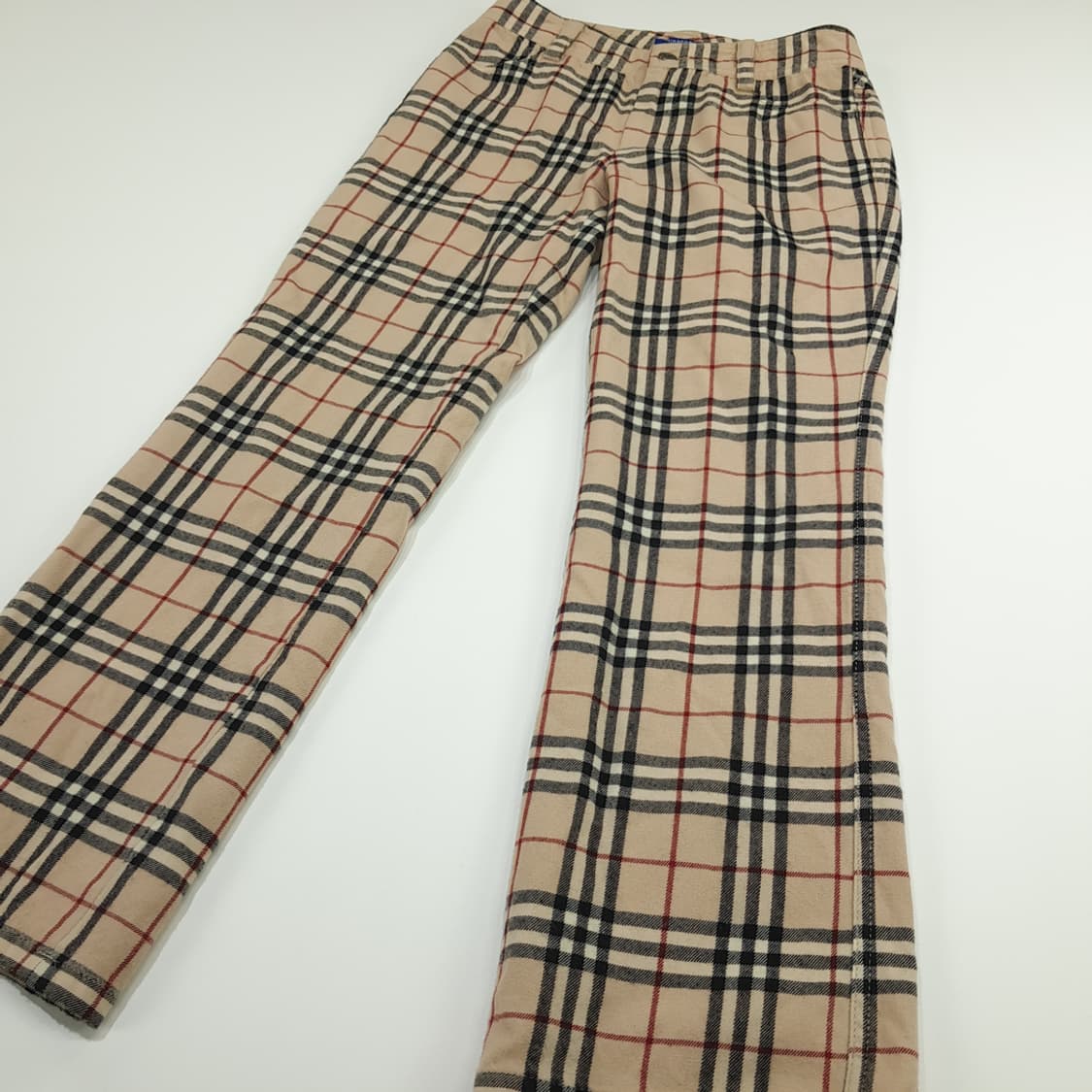 CN729W S 버버리 런던 블루라벨 일본판 노바체크 플란넬 롱팬츠 상품이미지2