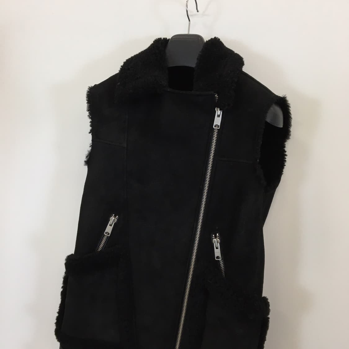 올세인츠 쉽스킨 양가죽100% 무스탕조끼 여성 55  상품이미지3