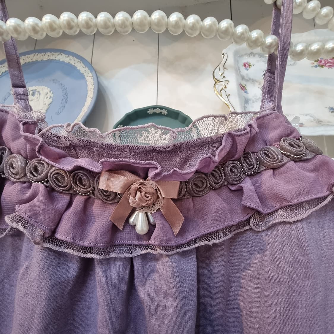 axes femme 라벤더 로맨틱 레이스 캐미솔 상품이미지2