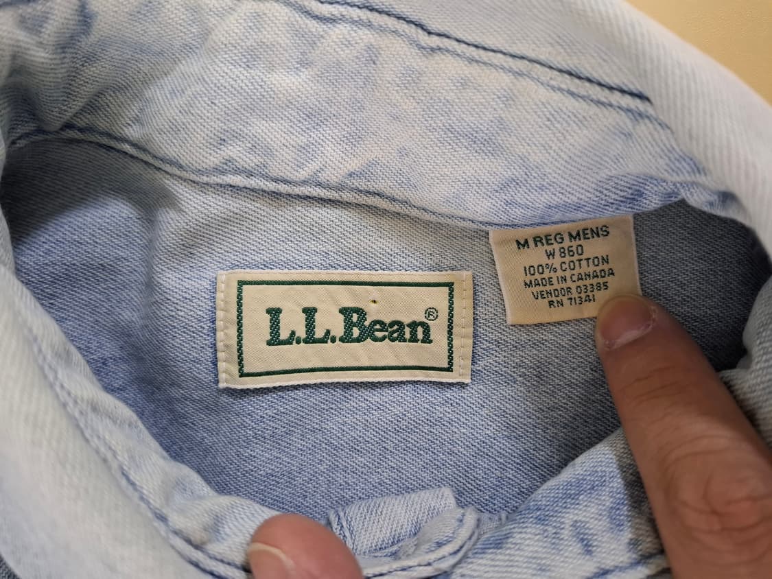 엘엘빈 데님 셔츠 연청 m 상품이미지4