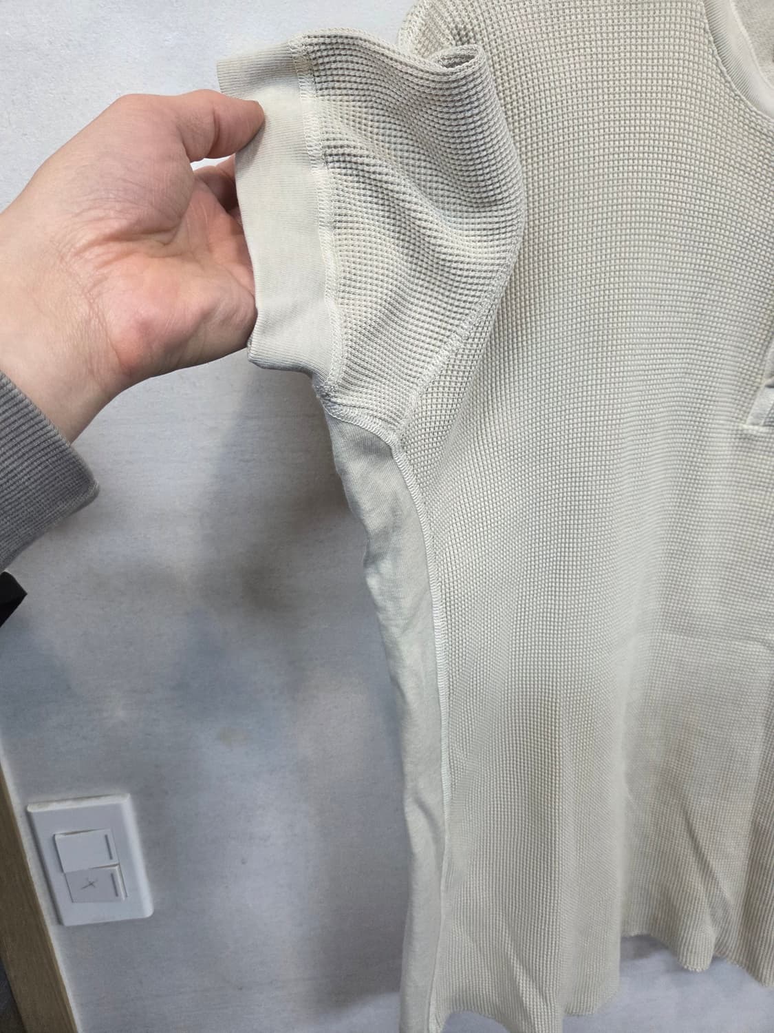 헤비테이스트 빈티지 와플 피그먼트 헨리넥 반팔 대략 xl 상품이미지4