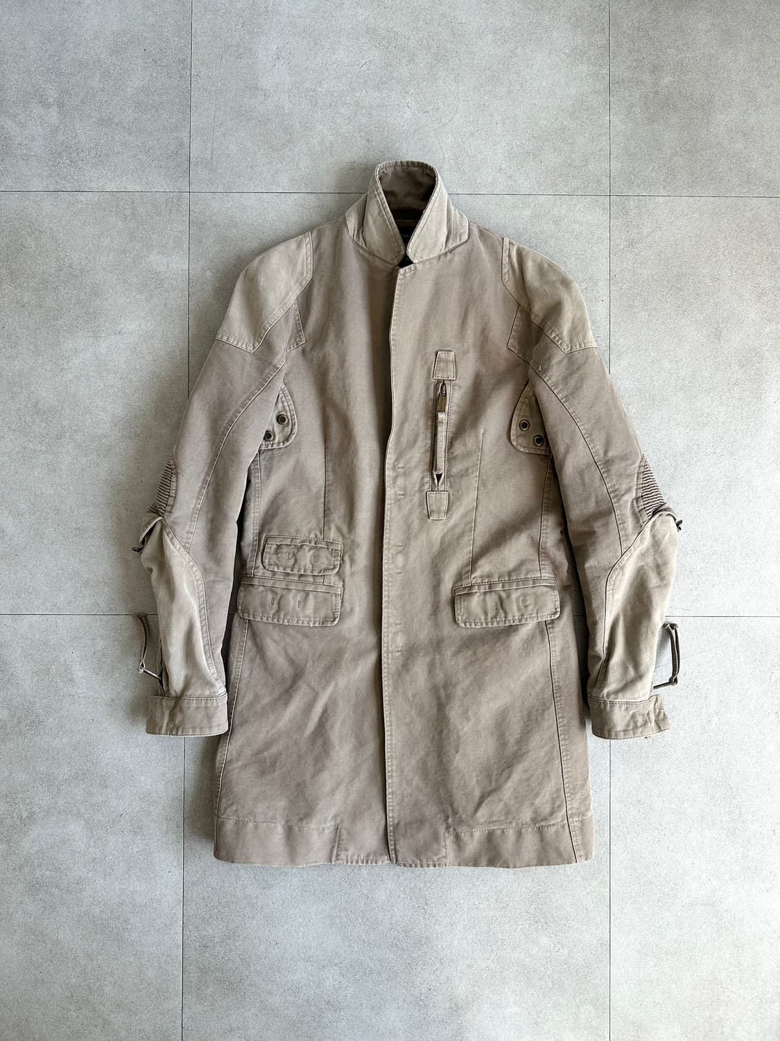 디스퀘어드 2002 아카이브 아머 베이지 코트 자켓 상품이미지4