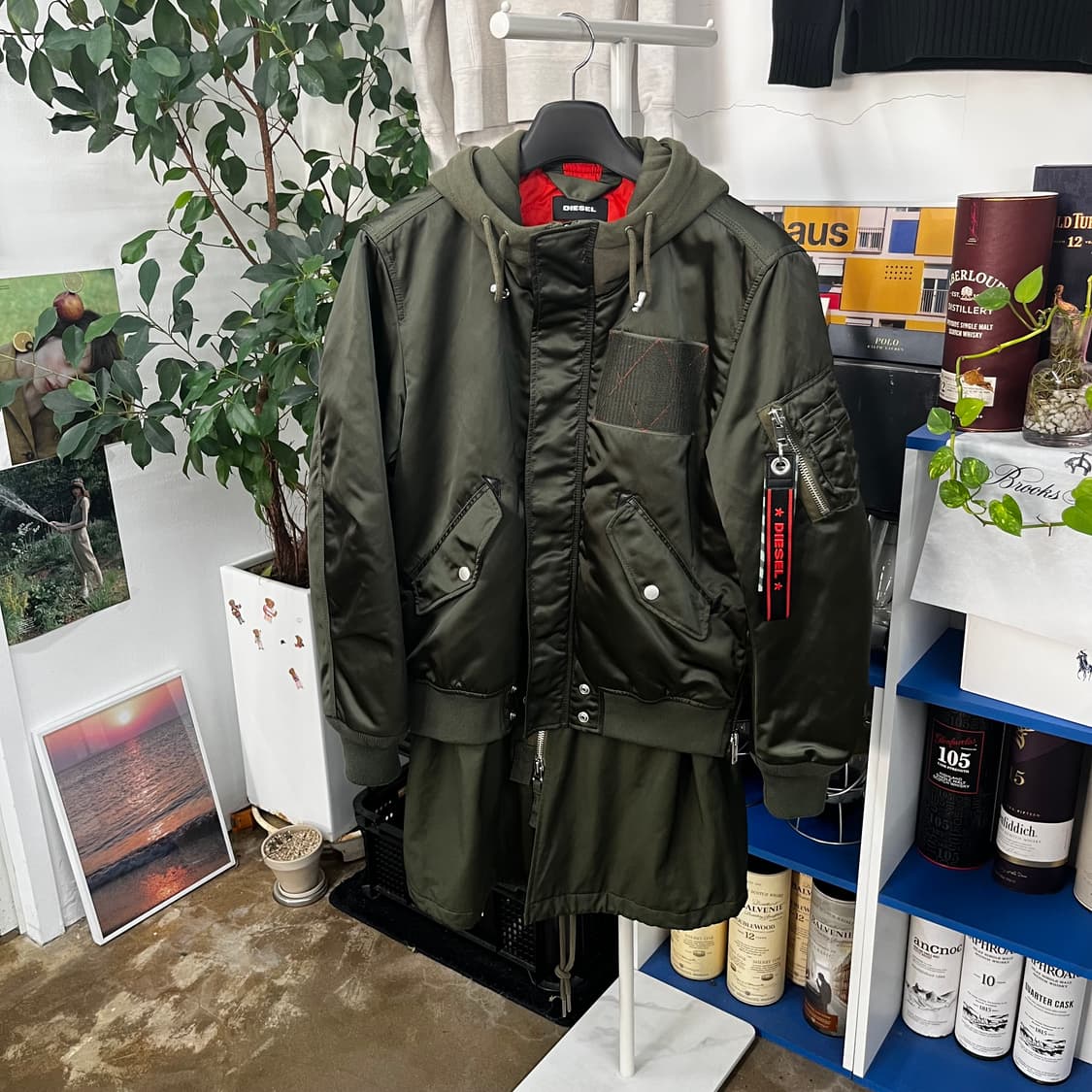 디젤 Ma-1 레이어드 야상 자켓 M 상품이미지1