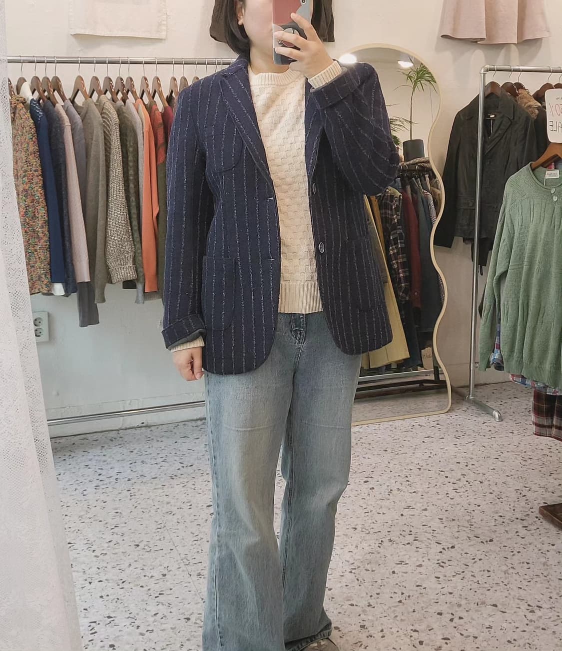 Panicale 스트라이프 모직블레이저(Italy made) 상품이미지9