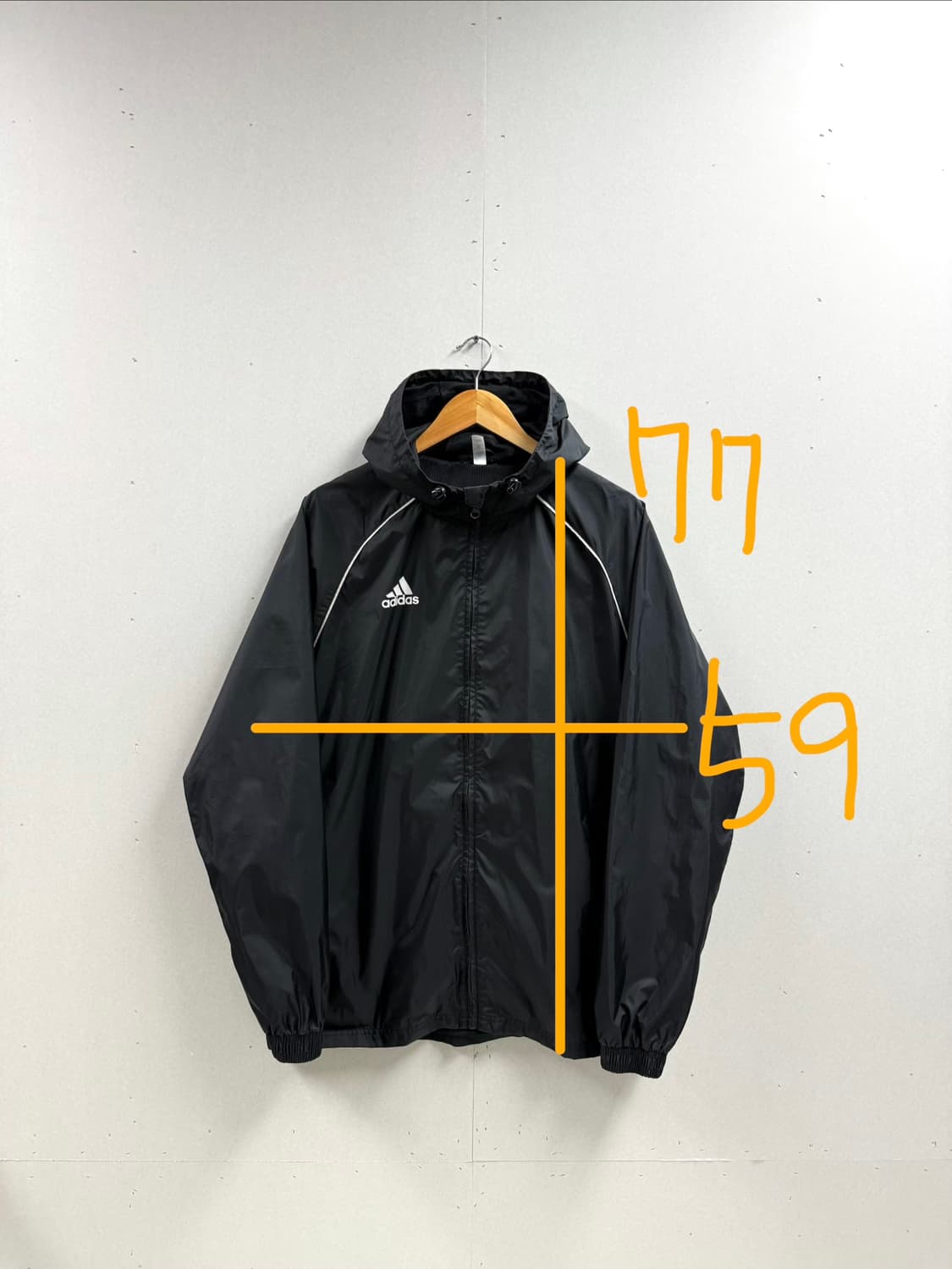 남성 XL / 아디다스 바람막이 블랙 상품이미지2