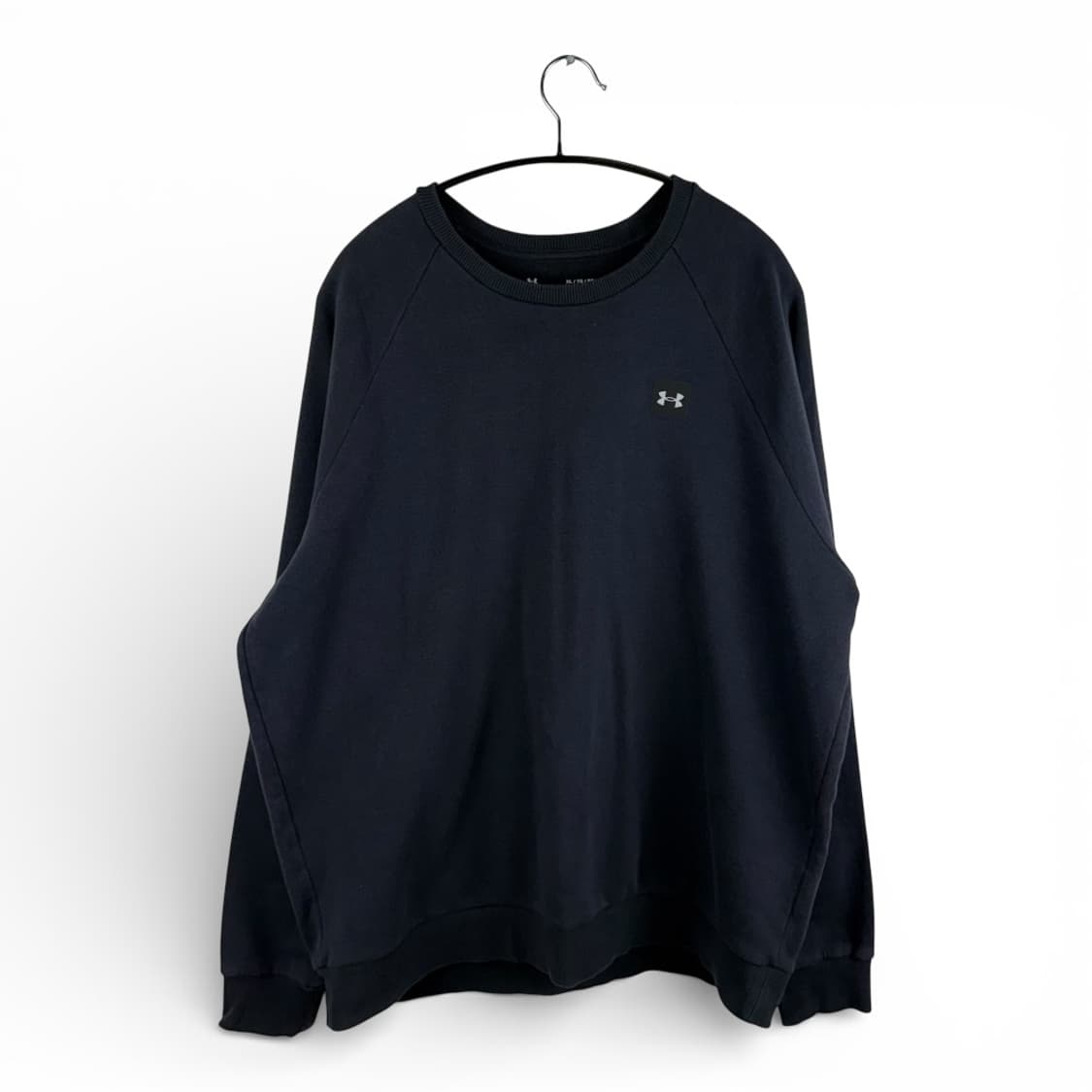 XL) 언더아머 스몰로고 기모 맨투맨 블랙 상품이미지1