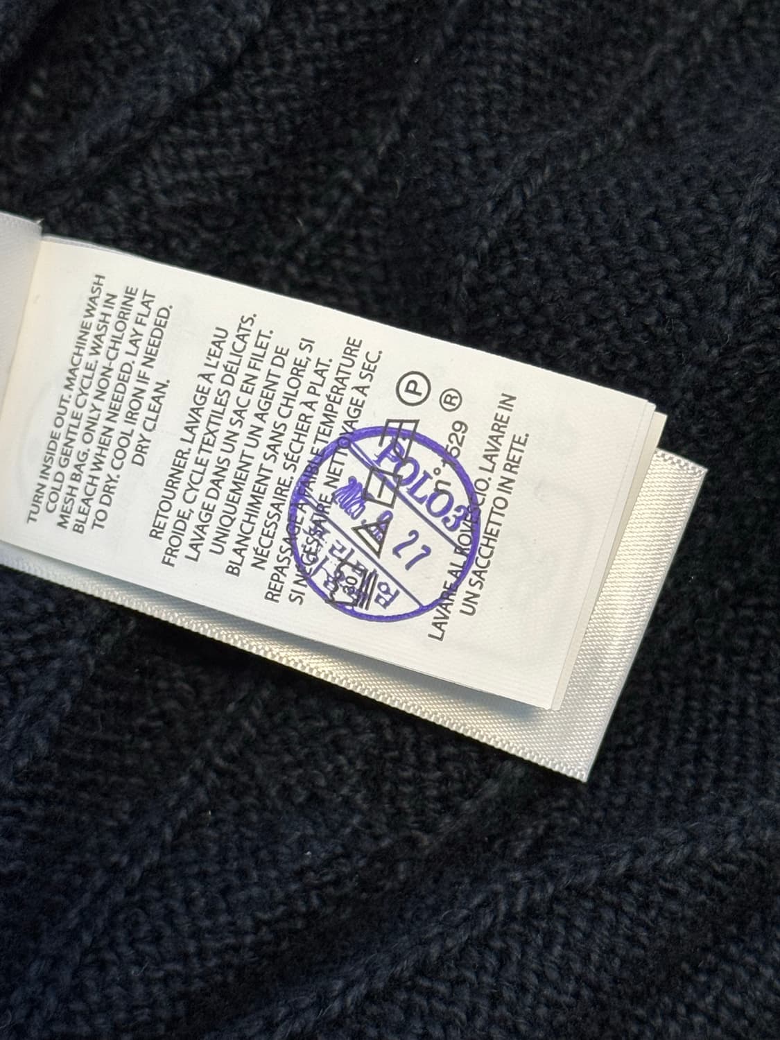 [남성 M] 폴로 랄프로렌 케이블 가디건 네이비 상품이미지6