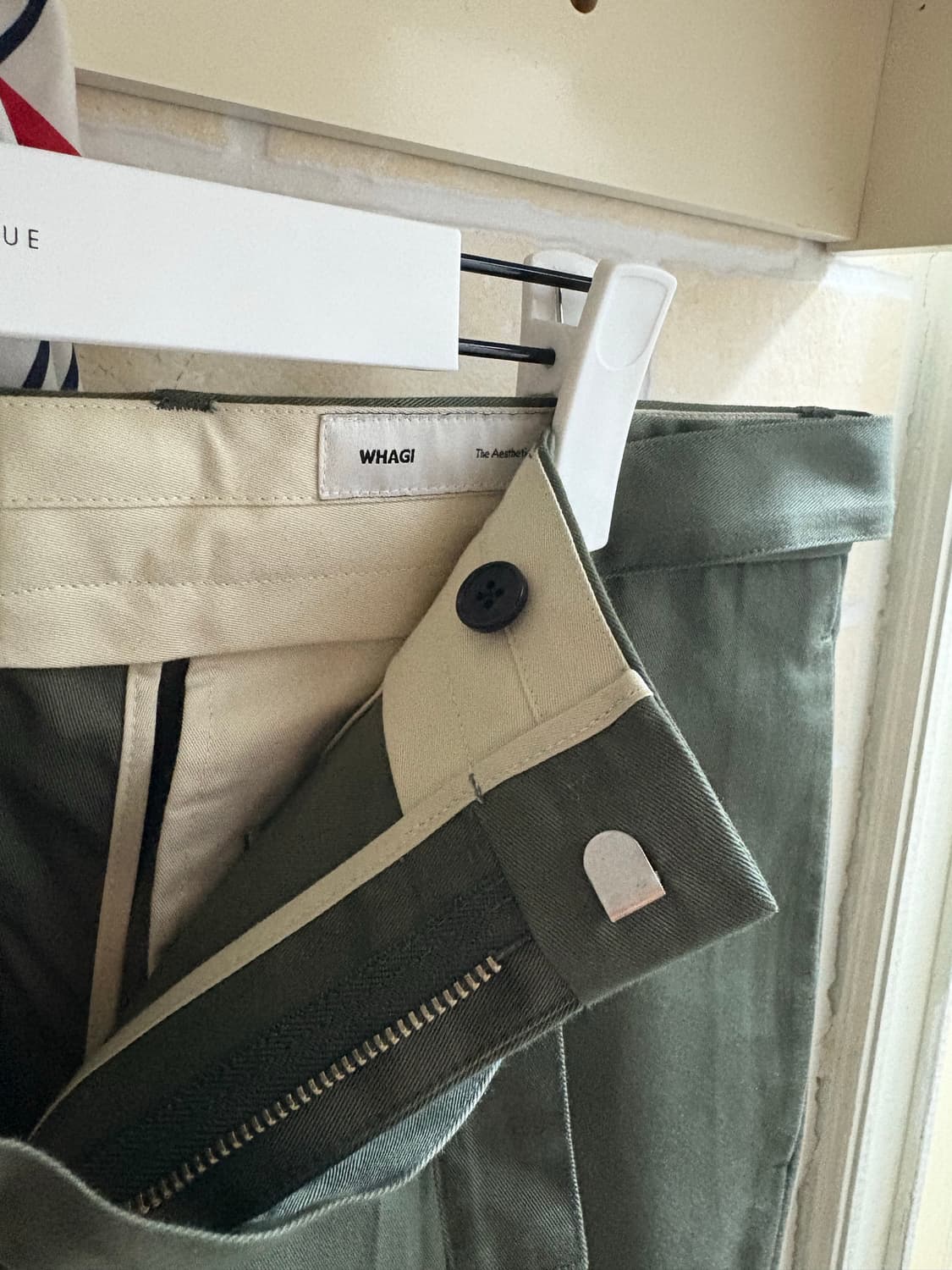 와기 벨티드 팬츠 - 밀리터리 그린 3사이즈 상품이미지4