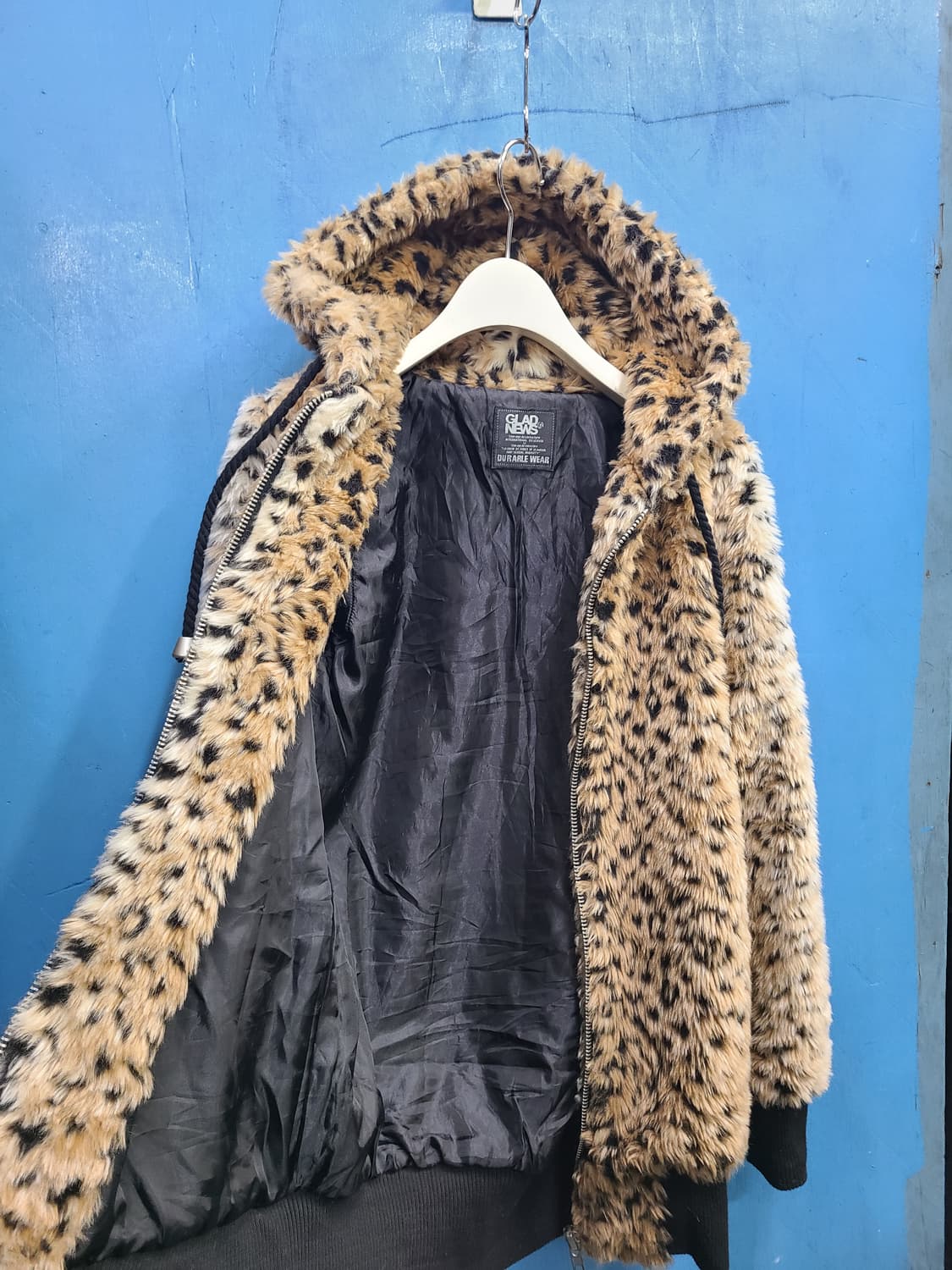 일본빈티지 레오파드호피퍼후드자켓like떠그클럽 상품이미지4