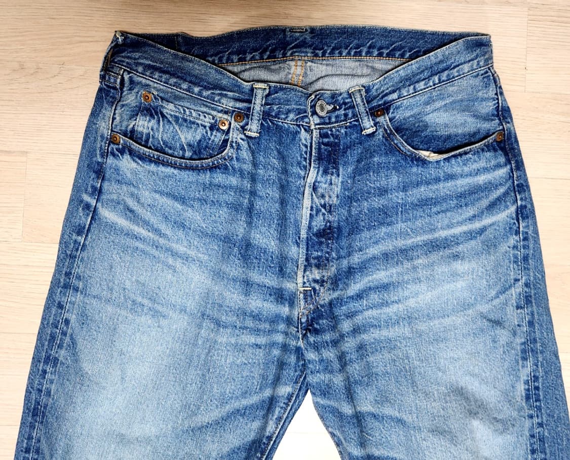 웨어하우스 LOT 1101 워싱진 34(31~32) 연청 수선, 세탁 X 상품이미지2
