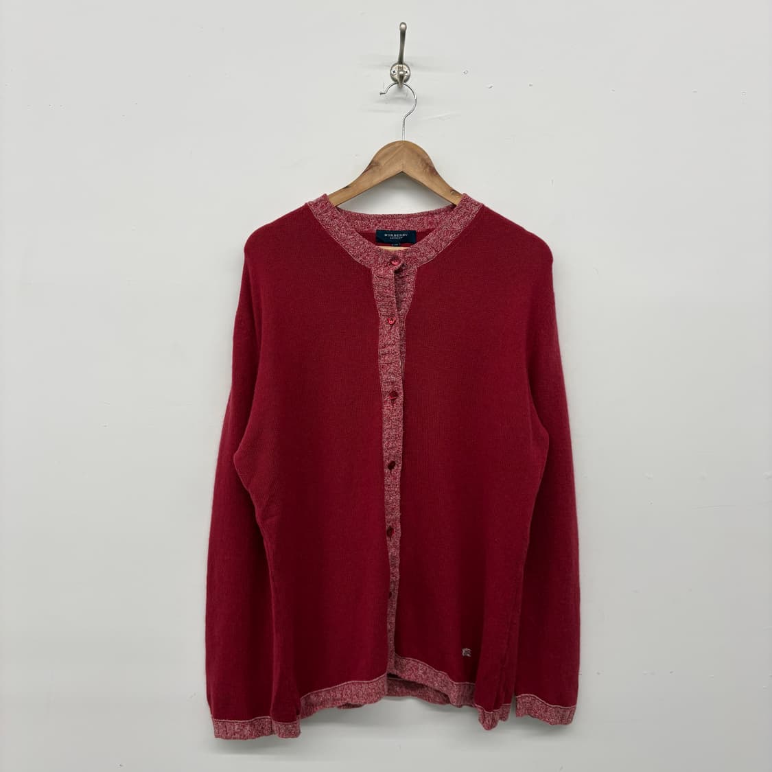 버버리 레드 가디건 여/L 상품이미지1