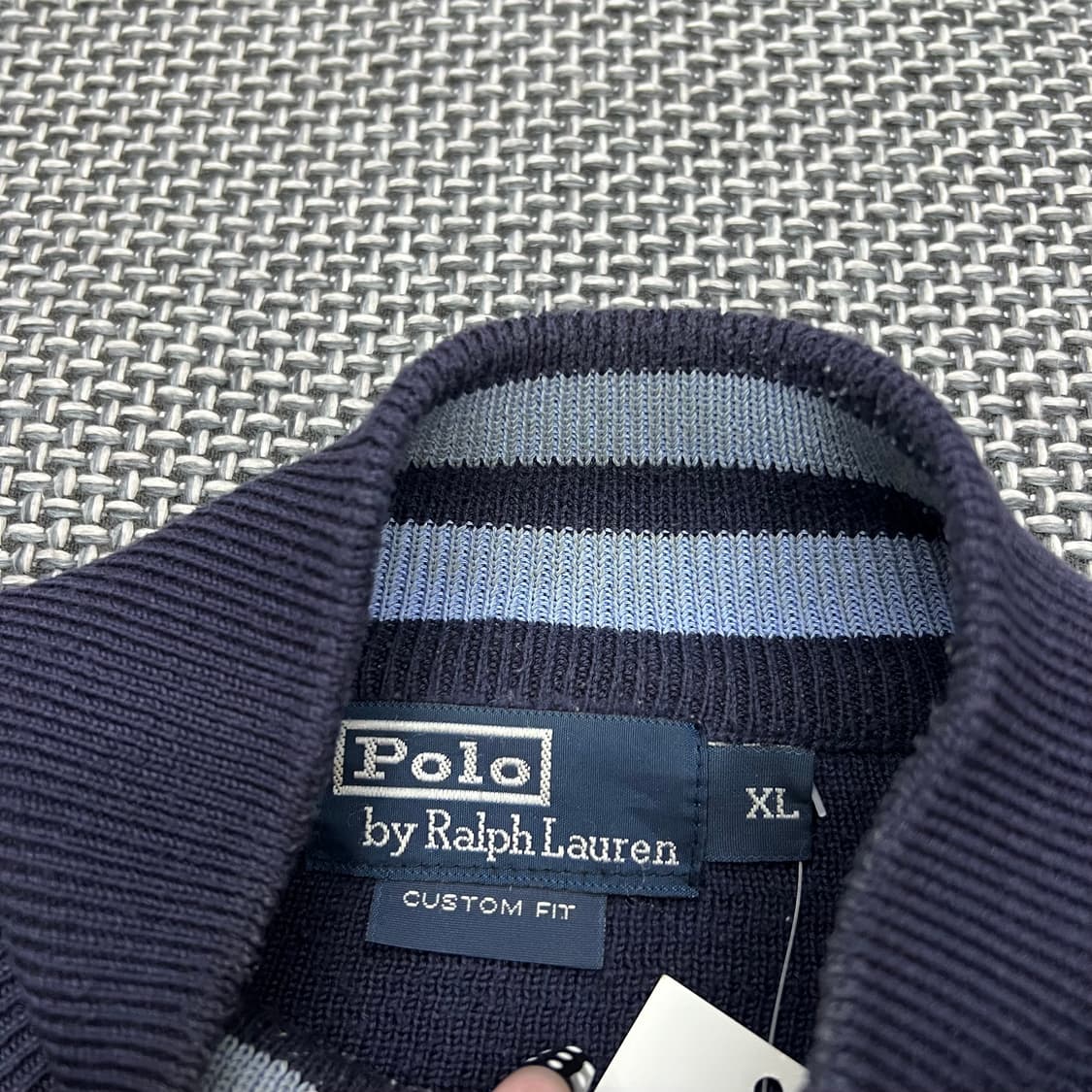 폴로 빅포니 네이비 니트집업 상품이미지2