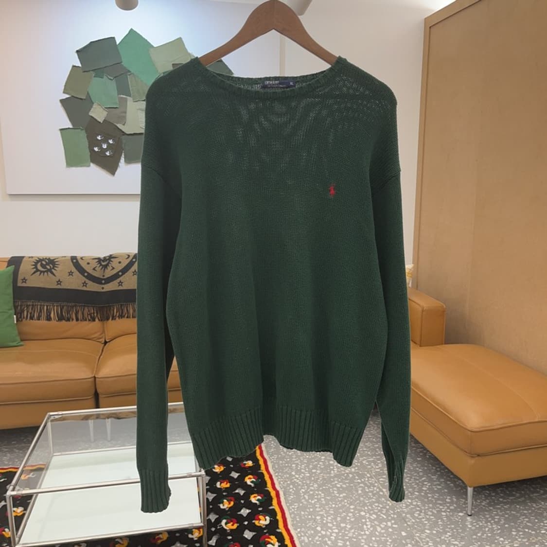 폴로 랄프로렌 베이직 딥그린 홀리데이 니트 XL C06617 상품이미지3