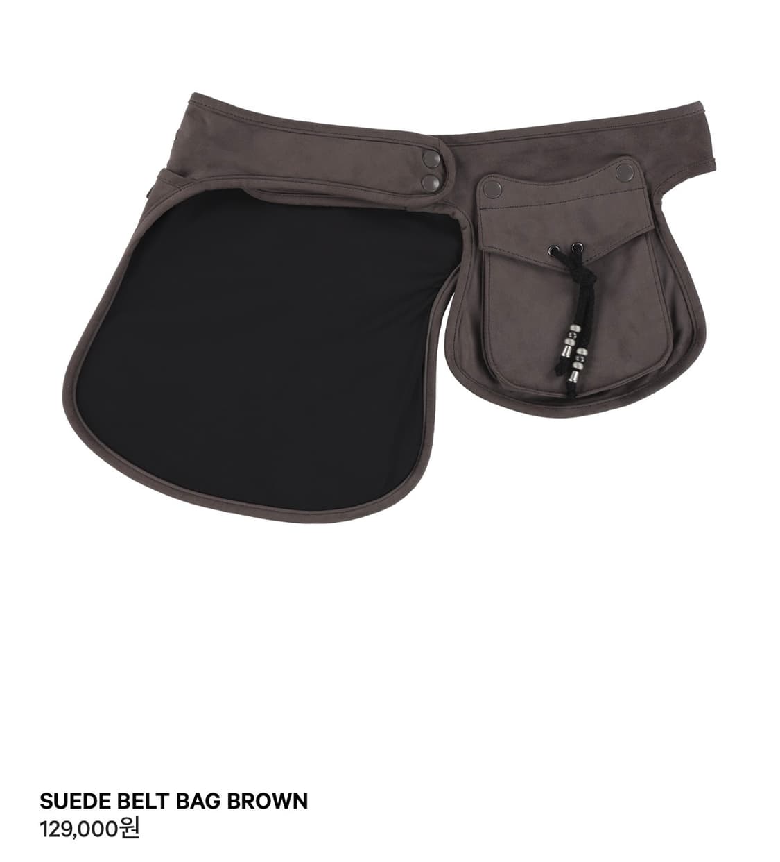 코이세이오 스웨이드 벨트백 브라운 상품이미지1