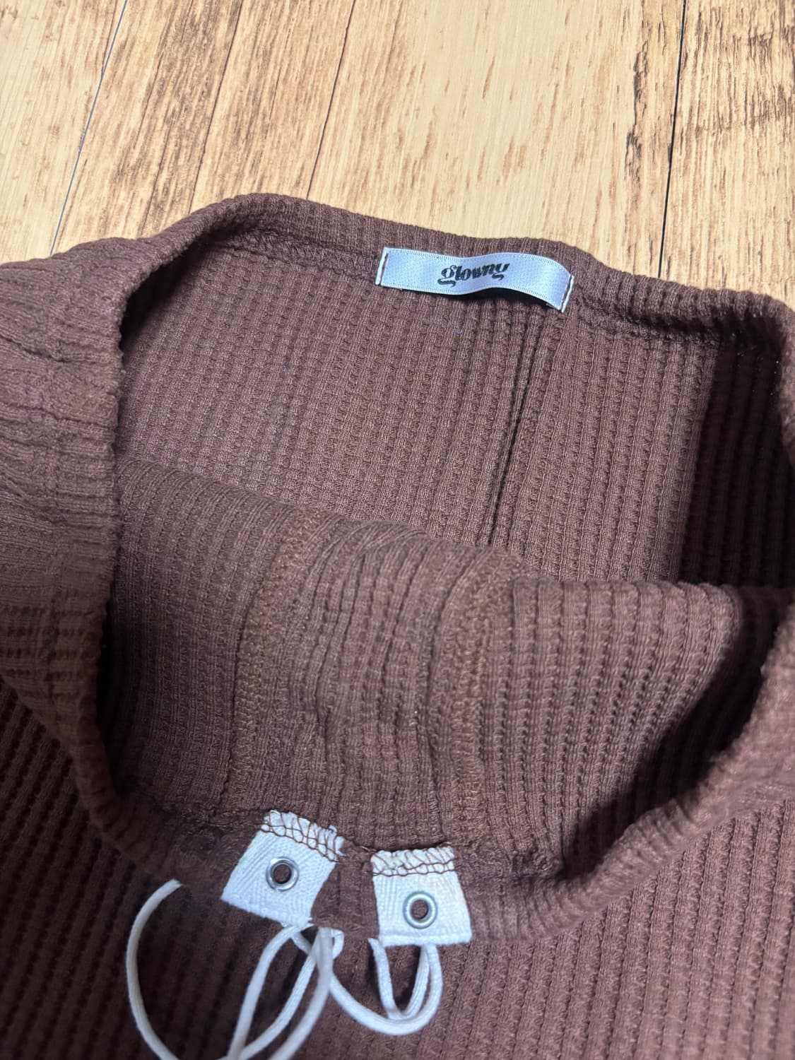 글로니 POV 레이스업 튜브탑 브라운 상품이미지3