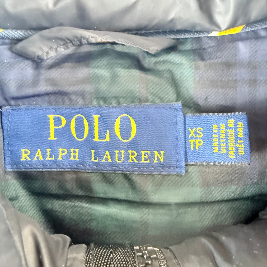 (XS) 폴로랄프로렌 패커블 덕다운 경량 패딩 블랙/옐로우 상품이미지6