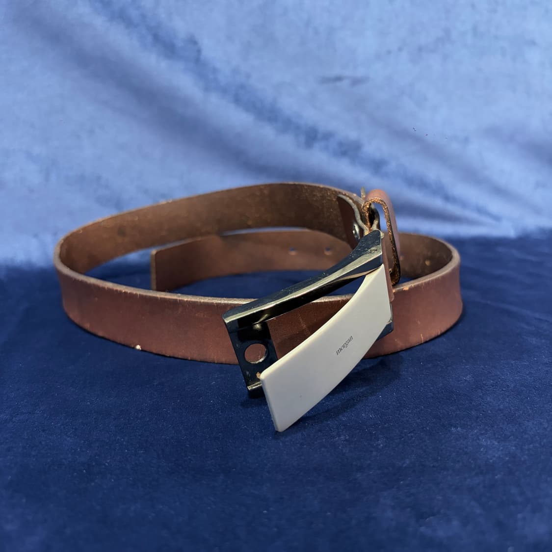 Morgan 빈티지 리얼 레더 벨트 상품이미지2