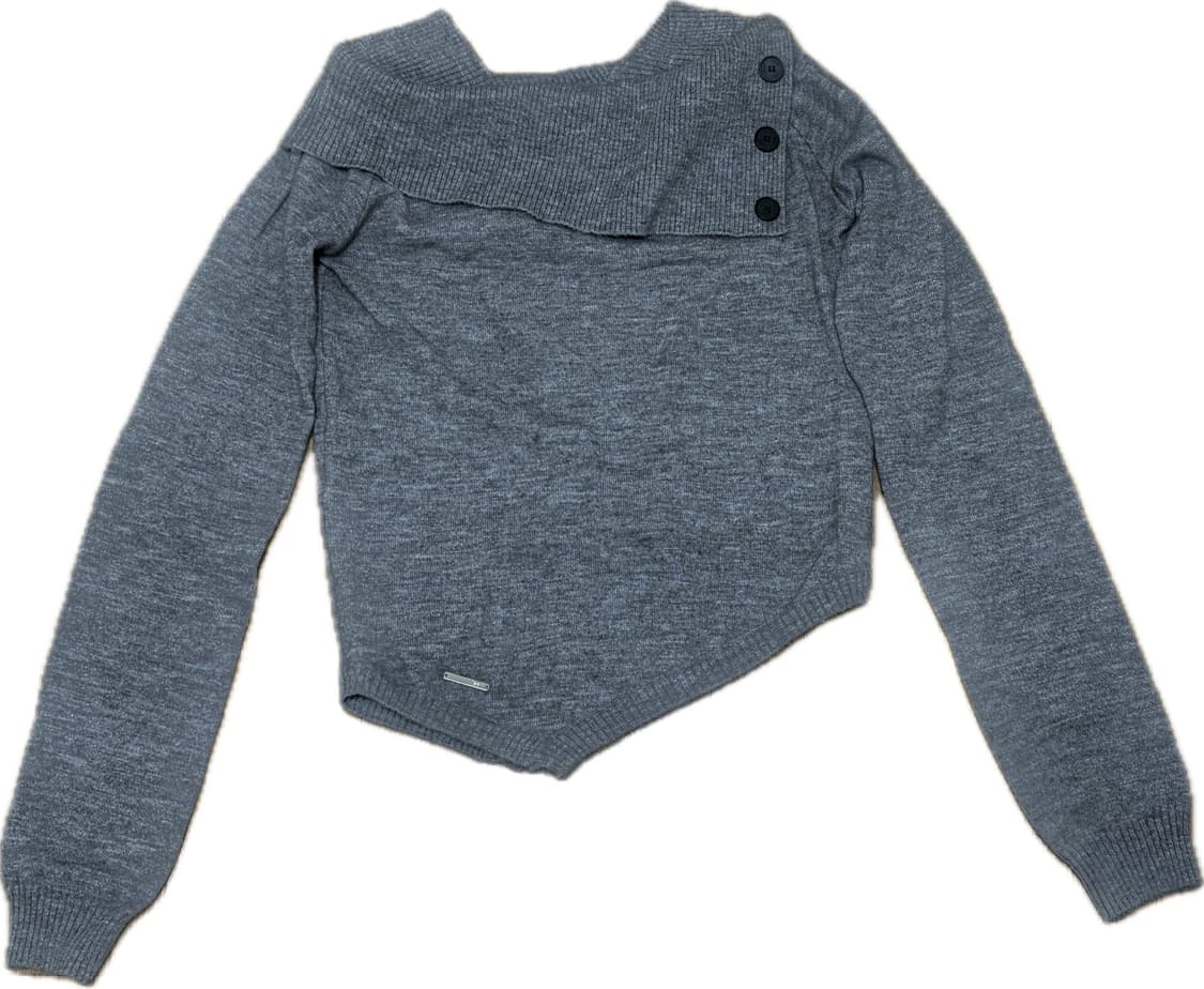 미세키서울 오블리크 라인버튼 니트 Gray 상품이미지5