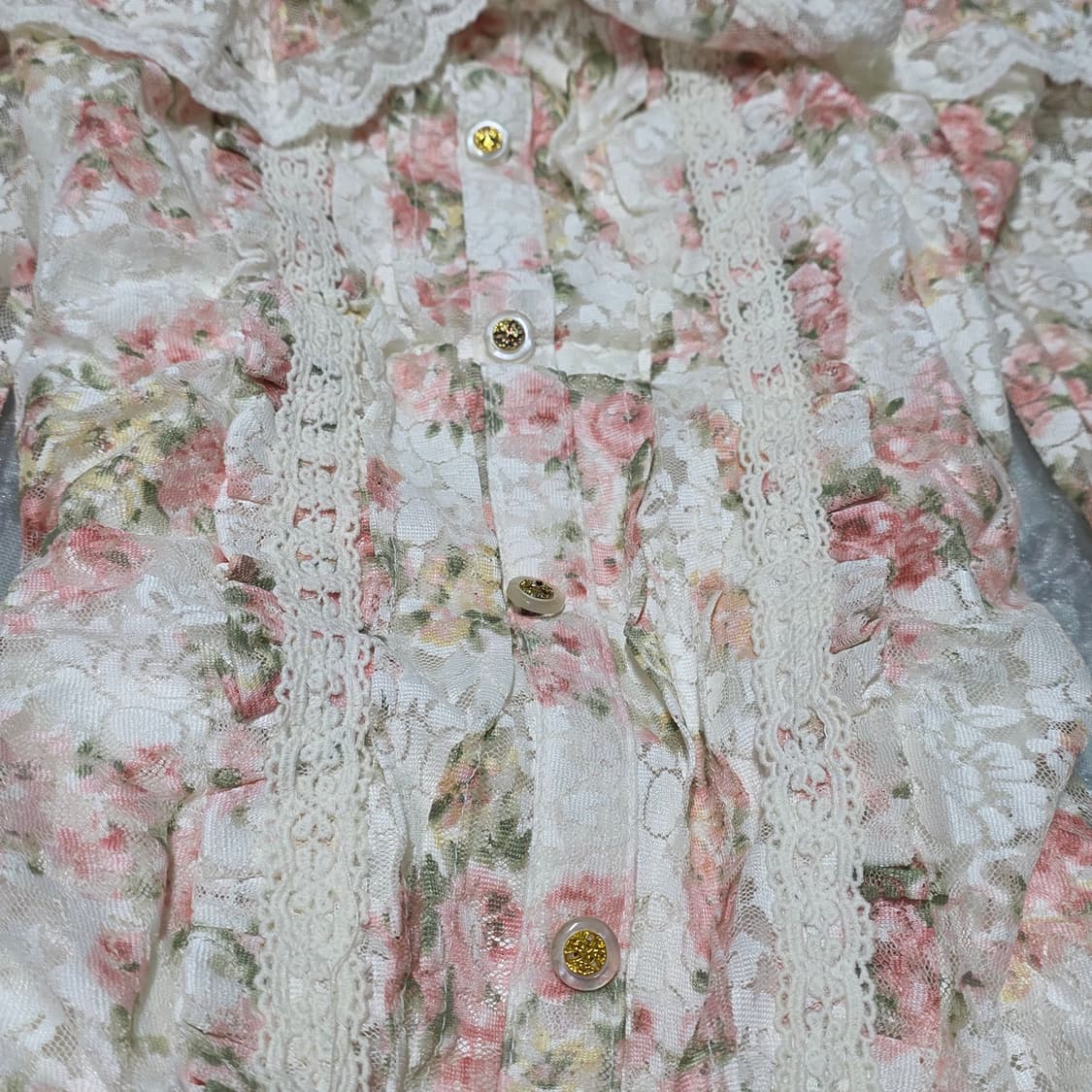 빈티지 리즈리사 고전 히메카지 플로럴 오프숄더 히메갸루 상품이미지3