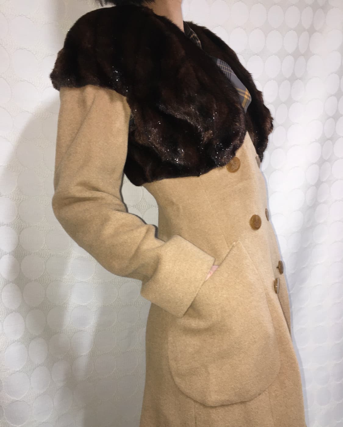 vivienne westwood 퍼 아머 울 머메이드 코트 상품이미지1